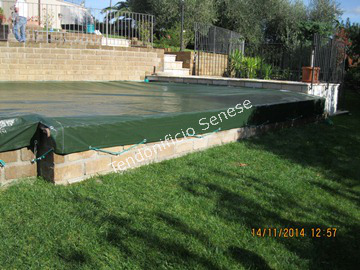 copertura polietilene piscina